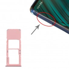 SIM Card מגש + מיקרו SD כרטיס מגש עבור A51 גלקסי סמסונג (ורוד)
