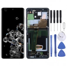מסך LCD מקורי Digitizer מלא עצרת עם מסגרת עבור Samsung Galaxy S20 Ultra