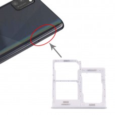 SIM Card מגש + כרטיס SIM מגש + מיקרו SD כרטיס מגש עבור סמסונג גלקסי A41 - A415 (לבן)