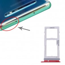 SIM Card מגש + מיקרו SD כרטיס מגש עבור סמסונג גלקסי S10 + - S10 - S10e (אדום)