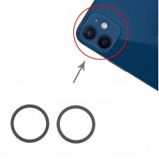 2 PCS אחורי מצלמה זכוכית העדשה מתכת מגן חישוק הטבעת עבור מיני 12 iPhone (כחול)