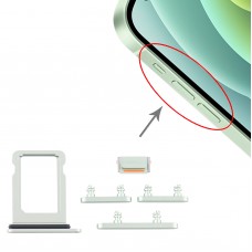 SIM Card מגש + סייד מפתחות עבור iPhone 12 מינים (ירוקה)