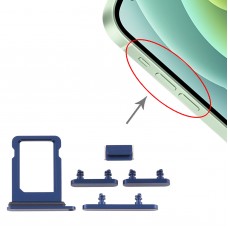 SIM Card מגש + סייד מפתחות עבור iPhone 12 מינים (הכחולה)