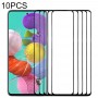 10 PCS מסך קדמי עדשת זכוכית חיצונית עבור A51 גלקסי סמסונג (שחורה)