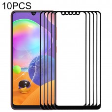 10 PCS מסך קדמי עדשת זכוכית חיצונית עבור A31 גלקסי סמסונג (שחורה)