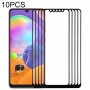 10 PCS מסך קדמי עדשת זכוכית חיצונית עבור A31 גלקסי סמסונג (שחורה)