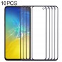 10 PCS מסך קדמי עדשת זכוכית חיצונית עבור סמסונג גלקסי S10e SM-G970F - DS. SM-G970U. SM-G970W (שחורה)