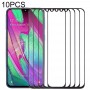 10 PCS מסך קדמי עדשת זכוכית חיצונית עבור A40 גלקסי סמסונג (שחורה)