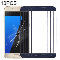 10 PCS מסך קדמי עדשת זכוכית חיצונית עבור סמסונג גלקסי S7 - G930 (שחורה)