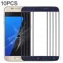 10 PCS מסך קדמי עדשת זכוכית חיצונית עבור סמסונג גלקסי S7 - G930 (שחורה)