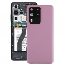 חזרה סוללת כיסוי עם מצלמת עדשת כיסוי עבור Samsung Galaxy S20 Ultra (ורוד)