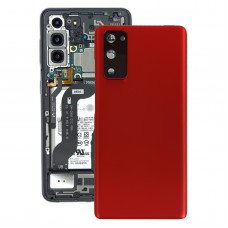 חזרה סוללת כיסוי עם מצלמת עדשת כיסוי עבור Samsung Galaxy S20 FE (אדום)