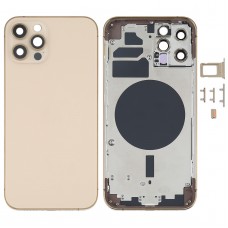 חזרה שיכון כיסוי עם SIM Card מגש ו סייד מפתחות ו מצלמת עדשה עבור iPhone 12 Pro (זהב)