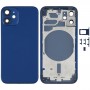 חזרה השיכון כיסוי עם SIM Card מגש ו סייד מפתחות ו מצלמה עדשה למיני 12 iPhone (כחול)