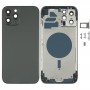 חזרה השיכון כיסוי עם SIM Card מגש ו מפתחות Side ו מצלמה עדשה עבור iPhone 12 Pro מקס (שחור)