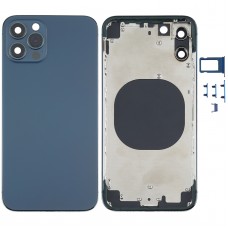 חזרה השיכון כיסוי עם מראה חיקוי של iP12 עבור iPhone X (כחול)