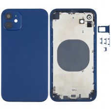 חזרה השיכון כיסוי עם מראה חיקוי של iP12 עבור XR iPhone (כחול)