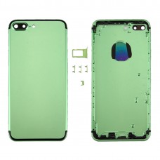 6 ב 1 עבור iPhone 7 פלוס (כיסוי אחורי + מגש כרטיס + עוצמת הקול מפתח + לחצן כוח + אילם מתג ויברטור מפתח + הירשם) כיסוי הרכבה מלאה (ירוק + שחור)