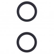 2 PCS מצלמה אחורית זכוכית עדשה מתכת מחוץ מגן חישוק טבעת עבור iPhone 13 מיני (שחור)