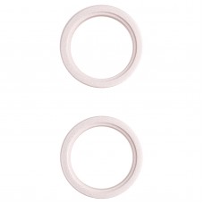 2 PCS מצלמה אחורית זכוכית עדשה מתכת מחוץ מגן חישוק טבעת עבור iPhone 13 מיני (לבן)