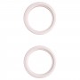 2 PCS מצלמה אחורית זכוכית עדשה מתכת מחוץ מגן חישוק טבעת עבור iPhone 13 מיני (לבן)