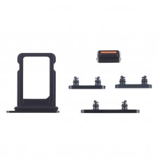 מגש כרטיס SIM + צד מקשים עבור iPhone 13 מיני (חצות) (שחור)