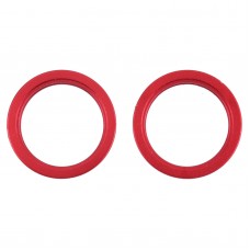 2 יח מצלמה אחורית עדשה זכוכית מתכת מחוץ מגן חישוק טבעת עבור iPhone 13 (אדום)