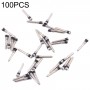 100 PCS טעינה ברגים נמל עבור iPhone 13 (כסף)