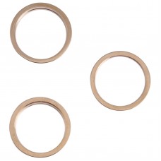 3 PCS מצלמה אחורית זכוכית עדשה מתכת מחוץ מגן חישוק טבעת עבור iPhone 13 Pro (זהב)
