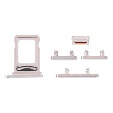 מגש כרטיס ה- SIM + מגש כרטיס ה- SIM + צד מקשים עבור iPhone 13 Pro (כסף)