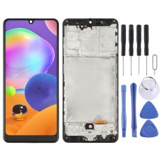 OLED חומר LCD מסך digitizer מלא הרכבה עם מסגרת עבור Samsung Galaxy A31 SM-A315 (6.33 אינץ ) (שחור)