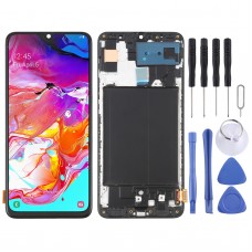 OLED חומר LCD מסך digitizer מלא הרכבה עם מסגרת עבור Samsung Galaxy A70 SM-A705 (6.7 אינץ ) (שחור)