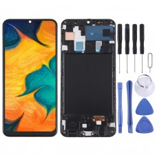 מסך LCD המקורי Digitizer מלא עם מסגרת עבור Samsung Galaxy A30 SM-A305 (שחור)