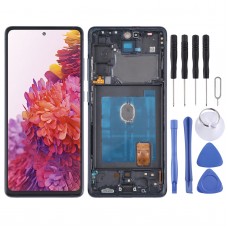 מסך LCD מקורי Digitizer מלא הרכבה עם מסגרת עבור Samsung Galaxy S20 FE SM-G780 (כחול)