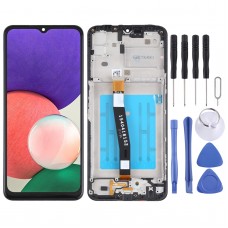 מסך LCD המקורי Digitizer מלא הרכבה עם מסגרת עבור Samsung Galaxy A22 5G SM-A226 (שחור)