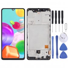 מסך LCD המקורי digitizer מלא הרכבה עם מסגרת עבור Samsung Galaxy A41 SM-A415 (שחור)