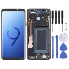 OLED חומר LCD מסך digitizer מלא הרכבה עם מסגרת עבור Samsung Galaxy S9 + SM-G965 (שחור)