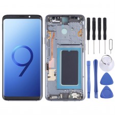 OLED חומר LCD מסך digitizer מלא הרכבה עם מסגרת עבור Samsung Galaxy S9 + SM-G965 (אפור)