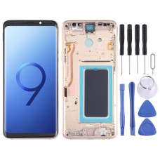 OLED חומר LCD מסך digitizer מלא הרכבה עם מסגרת עבור Samsung Galaxy S9 + SM-G965 (זהב)