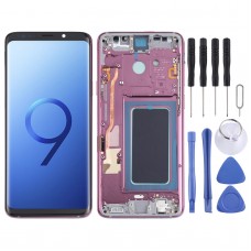 OLED חומר LCD מסך digitizer מלא הרכבה עם מסגרת עבור Samsung Galaxy S9 + SM-G965 (סגול)