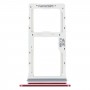 מגש כרטיס SIM + מגש כרטיס ה- SIM - מיקרו SD כרטיס מגש עבור LG VELVET 5G LM-G900N LM-G900EM LM-G900 LM-G900TM (אדום)