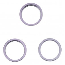 לאייפון 14 PRO 3PCS עדשות זכוכית אחורית מתכת מתכת חיצונית טבעת חישוק מגן (עמוק סגול)