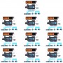 10 יח רמקול רשת אבק אבק עם מסגרת לאייפון 13 Pro (אפור)