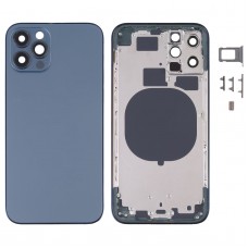 כיסוי דיור אחורי עם חיקוי מראה של IP12 Pro עבור iPhone 11 Pro (כחול כהה)