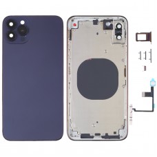 כיסוי דיור אחורי עם חיקוי מראה של IP14 Pro Max עבור iPhone XR (סגול)