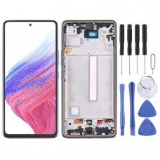 מסך LCD Super Amoled המקורי עבור סמסונג גלקסי A53 5G SM-A536B Digitizer הרכבה מלאה עם מסגרת
