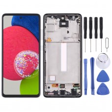 מסך LCD Super AMOLED מקורי עבור Samsung Galaxy A52S 5G SM-A528B Digitizer הרכבה מלאה עם מסגרת