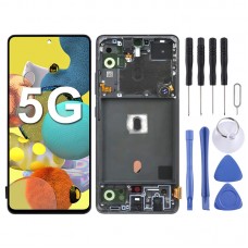 מסך LCD מקורי של Super Amoled עבור Samsung Galaxy A51 5G SM-A516 Digitizer הרכבה מלאה עם מסגרת
