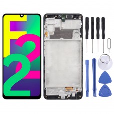 מסך LCD מקורי של Super Amoled עבור Samsung Galaxy Galaxy F22 Digitizer הרכבה מלאה עם מסגרת