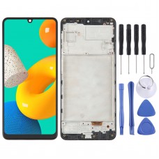 מסך LCD של OLED עבור Samsung Galaxy M32 SM-M325 Digitizer הרכבה מלאה עם מסגרת